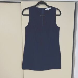 Trina Turk Midnight Blue Sleeveless Top With Side Slits Size 2